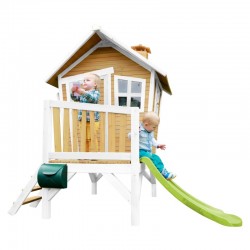 Casuta suspendata din lemn Robin PlayHouse  de Joaca pentru Copii cu tobogan  Casuta suspendata din lemn Robin PlayHouse  de Joaca pentru Copii cu tobogan